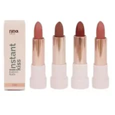 Batom Bala Matte Instant Kiss Nina Makeup