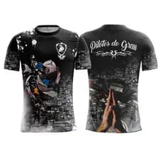 Camiseta / Camisa Grau Pilotos Masculina Estampada Camisa Moto Wheeling Estilo 244