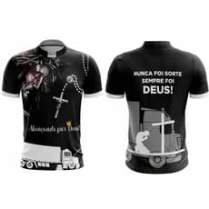 Camiseta Caminhoneiro Abençoado Masculina Estampada Camisa Religiosa Fé em Deus Proteção