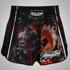 Short De Muay Thai/boxe Goku Versão Japão Preto Adulto Infantil Masculino Feminino Personalizada