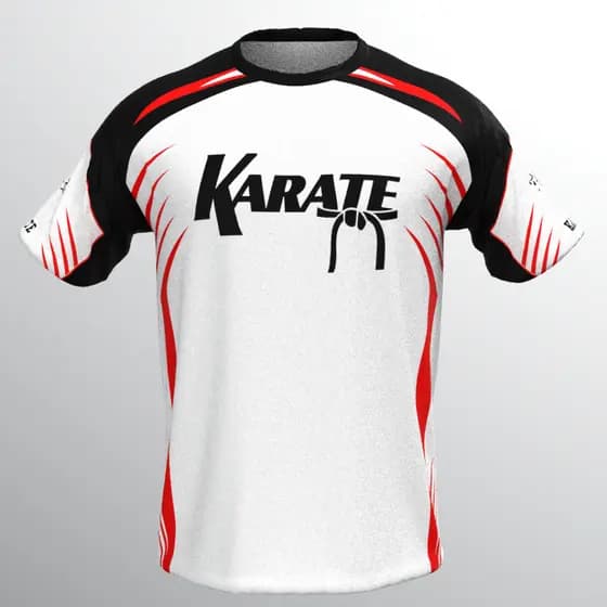 Camiseta Karatê Unissex Dry Fit Premium Estampada Artes Marciais Treino Academia Fitness Esportiva