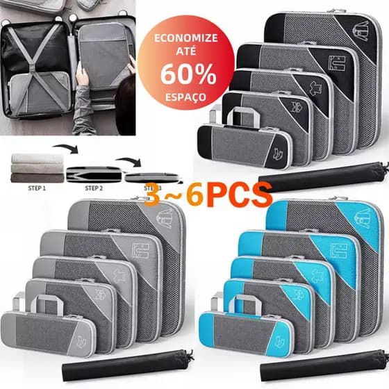 Conjunto 3Peças / 6 Peças Organizador De Viagens Organizadoras Para Malas Bolsa