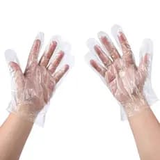 500Pcs Luvas descartáveis Luvas de plástico para cozinhar Luvas de preparação de alimentos Luvas transparentes para serviços de alimentação Luvas de cozinha seguras para manuseio de alimentos Limpeza doméstica Celebração de festa, tamanho único