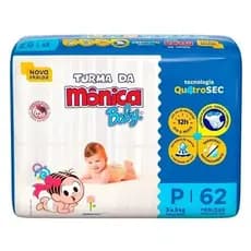 Fraldas Descartáveis Baby Qu4troSec Turma da Mônica