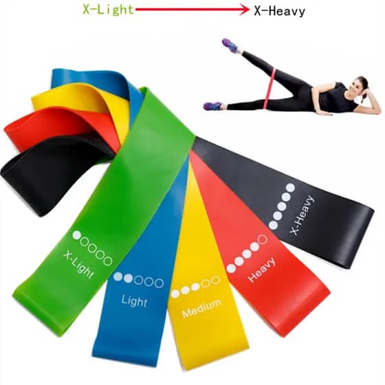 Kit 5 Faixas Elásticas Exercício Ioga Pilates Atividade Ar Livre Fisioterapia