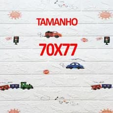 Kit 10 Placa 3D Infantil Tijolinho Estampado Decoração Quarto Divertida Autocolante