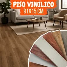 Kit 10 Pisos Vinílicos Autocolantes Madeira Moderna Antiderrapante Lavável