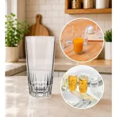 Jogo com 6 Copos de Vidro Nadir Vegas 330ml | Copos Resistentes para Água, Suco e Refrigerante