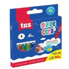 Giz de Cera Fino - 12 Cores - Tris- PEQUENO