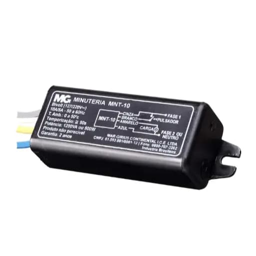 Minuteria Coletiva Bivolt 500W Mnt-10 - Mar Girius- Bivolts-TEMPORIZAÇÃO APROX: 90 SEGUNDOS