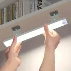 Luminária Slim 30 CM Recarregável C/ Luz Led C/ Sensor de Movimento 3000k- 6500K P/ Guarda Roupas e Armários