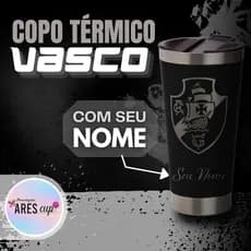 Copo Do Vasco Com Seu Nome Térmico C/tampa E Abridor 473ml