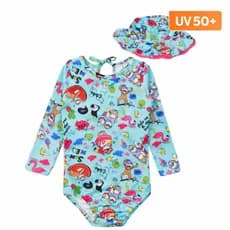 Maiô Natação Infantil Biquíni Manga longa Proteção Solar Uv