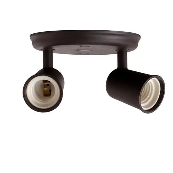 Luminária de Sobrepor Spot Duplo 2 Lâmpadas Direcionável E27 Teto Parede Beiral Sala Cozinha Gesso Lavanderia