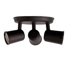 Luminária de Sobrepor Spot 3 Lâmpadas Direcionável E27 Tampa Cega Teto Parede Beiral Gesso Forro Sala Quarto Cozinha Area de Serviço