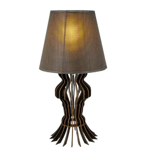 Abajur Luminária Mesa Madeira Mdf Sala Quarto Criado Mudo