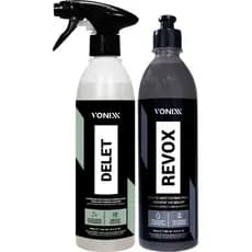 Kit Limpa Pneu Pretinho Brilho Proteção Delet Revox Vonixx