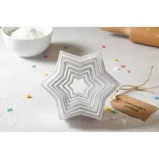 Kit 6 Cortadores De Biscoito Estrela -2cm A 6cm -confeitaria e Artesanato