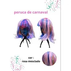 ￼Peruca Channel Cores Variadas Fantasia