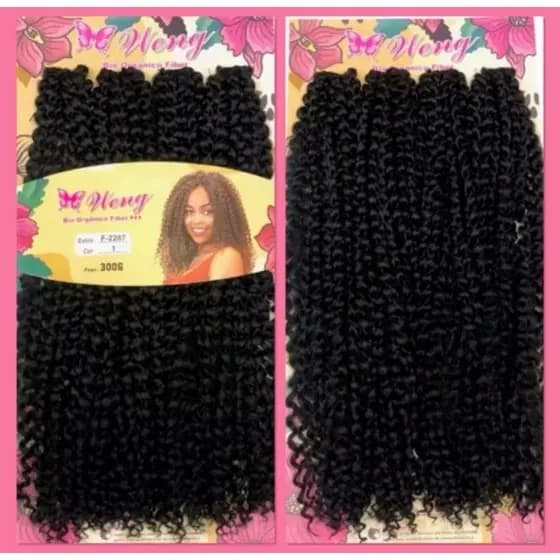 ￼Cabelo Bio Fibra Crochet Braids Encaracolado Weng 50cm 300gramas (2287 Flor)