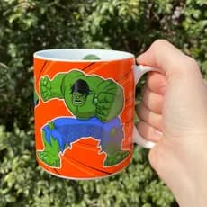 Caneca Incrível Hulk Bruce Banner Porcelana 290 ml Marvel Vingadores