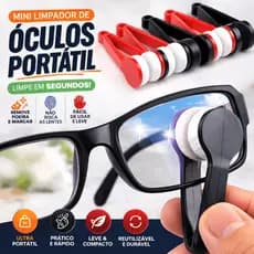 Limpador de Óculos Escova Portátil para Limpeza Rápida Anti Risco Kit 1, 2, 3 ou 5 Unidades