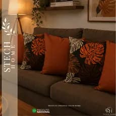 KIT 04 ALMOFADINHAS DECORATIVAS COSTELA DE ADÃO SALA SOFÁ COM ENCHIMENTO REFIL E ZIPER