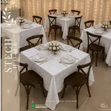 KIT TOALHAS JACQUARD JACAR l MESA l QUADRADA l 1,40x1,40 l FESTA l CASAMENTO l  BUFFET l 4 A 10 UNIDADES