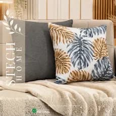 KIT 02 ALMOFADINHAS DECORATIVAS COSTELA DE ADÃO SALA SOFÁ COM ENCHIMENTO REFIL E ZIPER
