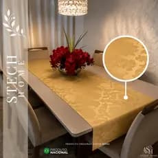 CAMINHO DE MESA l TRILHO JACQUARD JACAR l 2,70 x 0,40 l LUXO ALTA QUALIDADE l COZINHA SALA DE JANTAR l