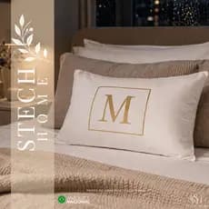 ALMOFADA DECORATIVA COM INICIAL PERSONALIZADA COM BORDADO PREMIUM