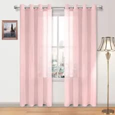Cortina Voil 4,00x2,70 para varão simples com ilhós cromado- Cortina Para janela de Sala ou Quarto