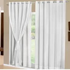 Cortina Blackout Com Voil 2,80m X 1,70m para varão simples - Cortina Para janela de Sala ou Quarto
