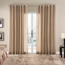 Cortina gaze Linho Voil Rustico 6,00 X 2,70 gase varão simples Para janela de Sala Quarto