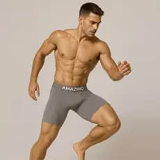 Kit Com 10, 5 ou 3 Cueca Boxer Ciclista Masculino Long Leg Microfibra