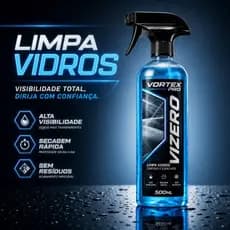 Limpa Vidros Automotivo ViZero Vortex Pro 500ml Alta Visibilidade Secagem Rápida Não Deixa Manchas Cristal Espelhos