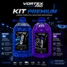 Kit Vortex Pro Nevou 5L + Alum-X 5L | Shampoo Automotivo PH Neutro + Limpador de Alumínio Estilo Alumax e V-floc vonixx