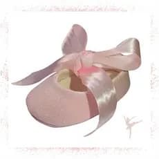Sapatilha Bailarina Infantil Para Menina Para Bebes Menina Glitter Rosa Sapatinhos Fita Cetim