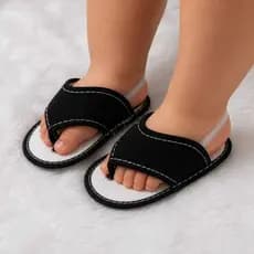 Chinelo Infantil Para Bebês Chinelinho Confortável Básico Menino Menina Elástico Sandália Bebê