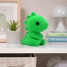 Dinossauro Estilo Tricô Amigurumi Decorativo Enfeite Boneco Presente Festa Tema Dino Colecionável Colorido Impressão 3D