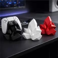 Suporte Controle PS5 Cristais 3D | DualSense PlayStation 5 | Decoração Setup Gamer | Presente Geek | Envio Rápido