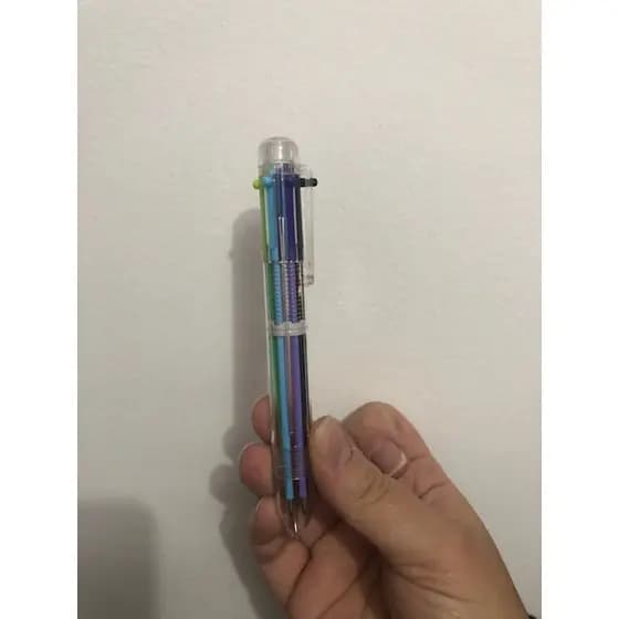 Caneta de 6 cores Transparente