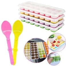 Kit Introdução Alimentar Bebê Forminhas Papinha Silicone + 2 Colheres Interativas BPA Free Sortidas