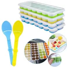 Kit Introdução Alimentar Bebê Forminhas Papinha Silicone + Colheres Baby BPA Free Armazenar Papinha