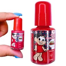 Esmalte Infantil Vermelho Peel-Off Turma da Mônica | Hipoalergênico à Base D’Água