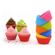 Kit 12 Formas Silicone Mini Cupcake Bolo Muffin Assadeira