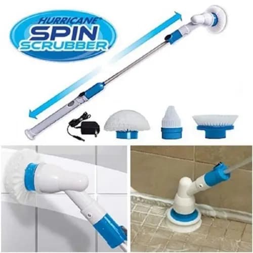 Espanador Elétrico Spin Duster  Escova De Limpeza Ajustável De Limpeza Doméstica Vassoura Elétrica