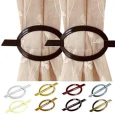 Par de Fivela abraçadeira enfeite para cortina OVAL cores diversas