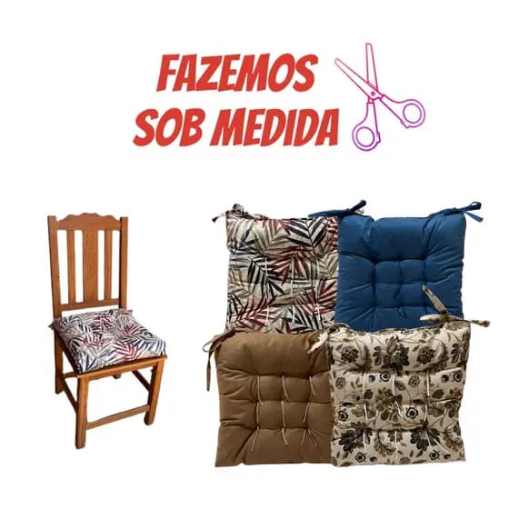 FUTÓN COMUM  ASSENTO ALMOFADA PARA CADEIRA 30X30 TECIDO SUEDE AVELUDADO