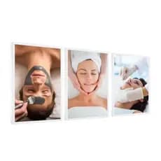 Quadros decorativos 3 peças Mosaico para sua sala ou quarto Clinica de estética Depilação Visu = 81